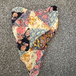 Free People Multicolor Patchwork Crop Top